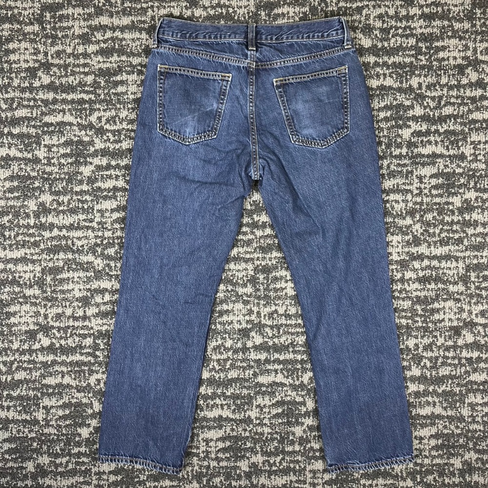 Old Navy Straight Jeans Mens 32x30 Blue Dark Wash Cotton Classic Denim Pants - Picture 2 of 12